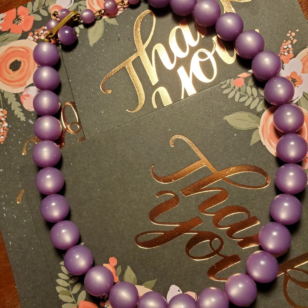 Vintage 1960's Lucite Beaded Choker Necklace